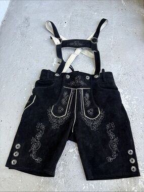 Landhause Bavarian leather/suede Trachten shorts